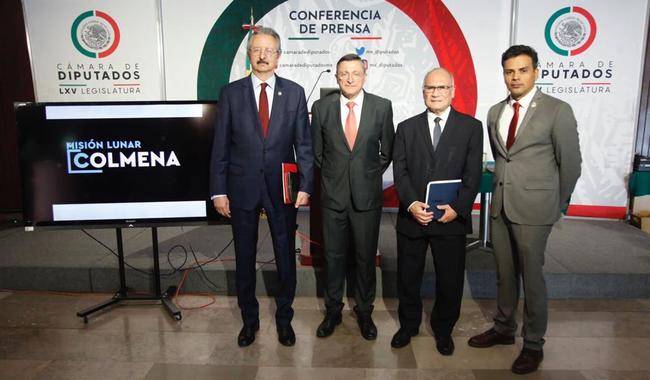 Presentan primer proyecto espacial mexicano que viajará a la Luna, en la Cámara de Diputados