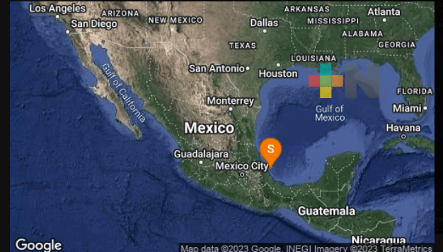 Se registra sismo de 4.1 con epicentro al noreste de Cardel, municipio de La Antigua