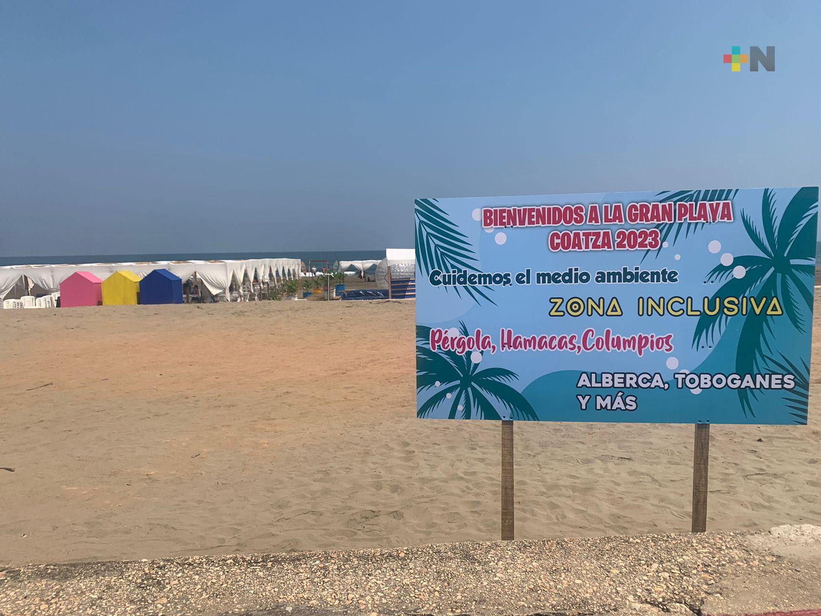 Playas de Coatza libres alcohol y con servicios para disfrute de bañistas