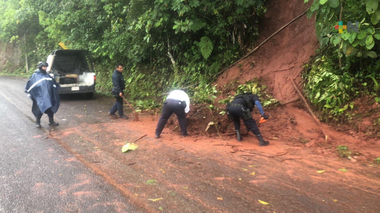 Por deslave, cierran circulación en carretera Martínez de la Torre-Tierra Nueva