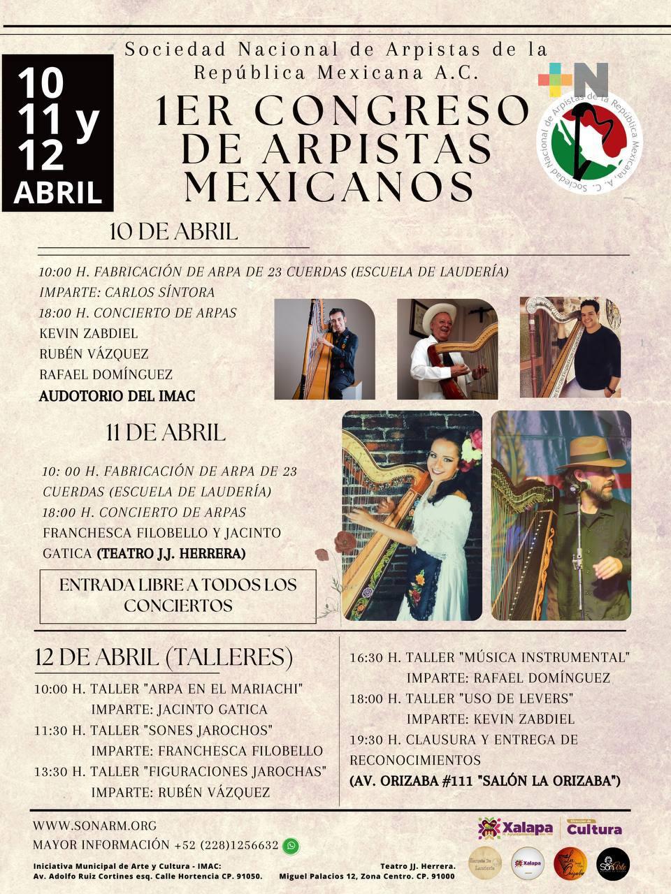 Xalapa, sede del primer Congreso Nacional de Arpistas