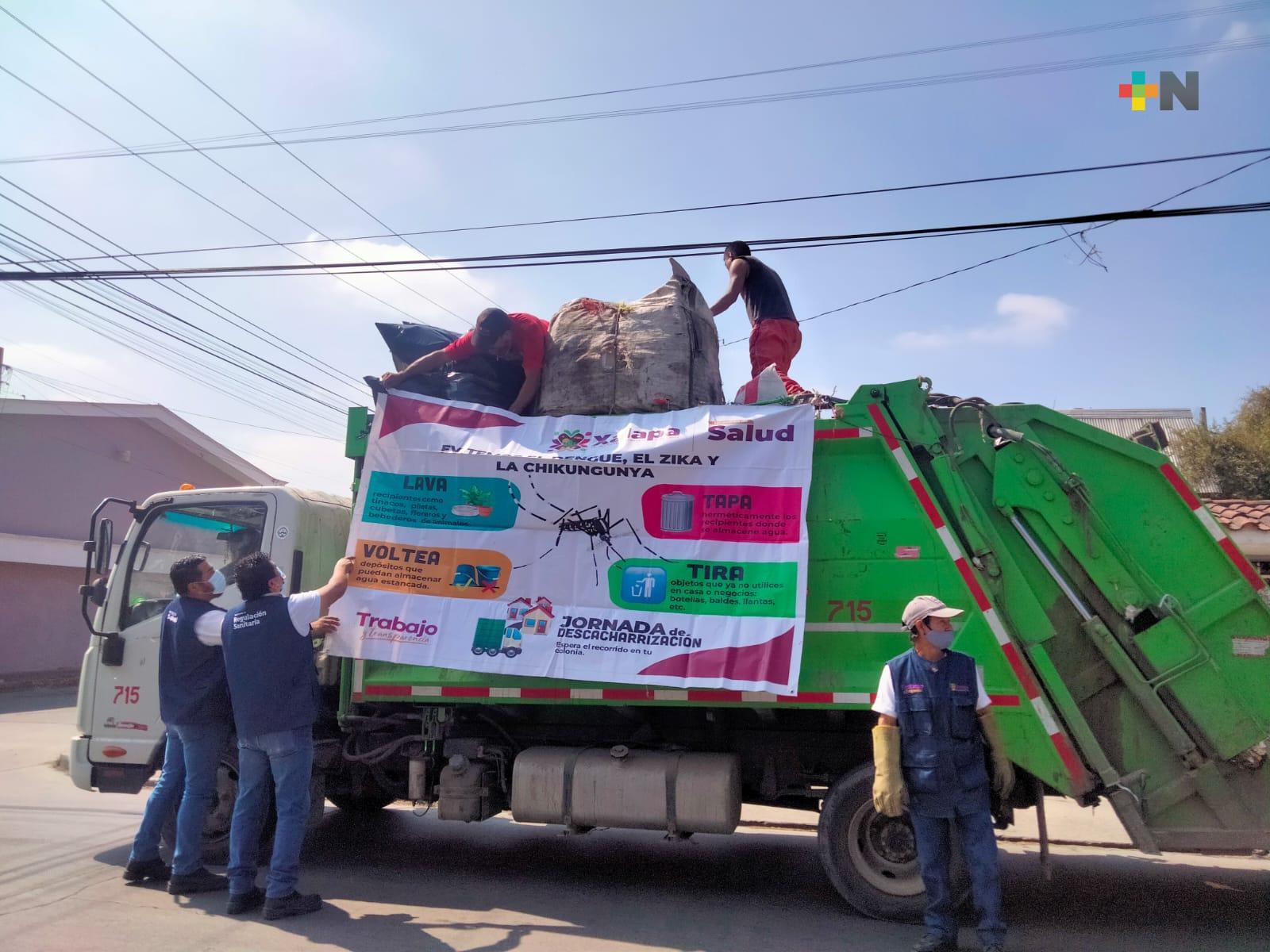 Campañas de descacharrización disminuyen casos de dengue en Xalapa