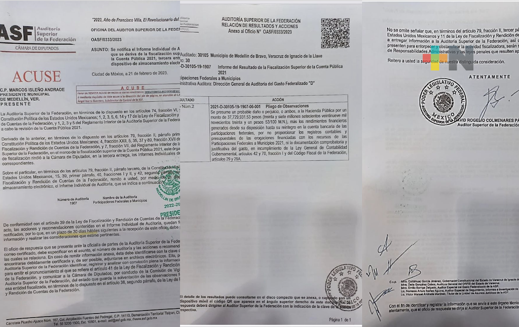 Determinó ASF  que ex alcalde de Medellín malversó 38 mdp de recursos federales