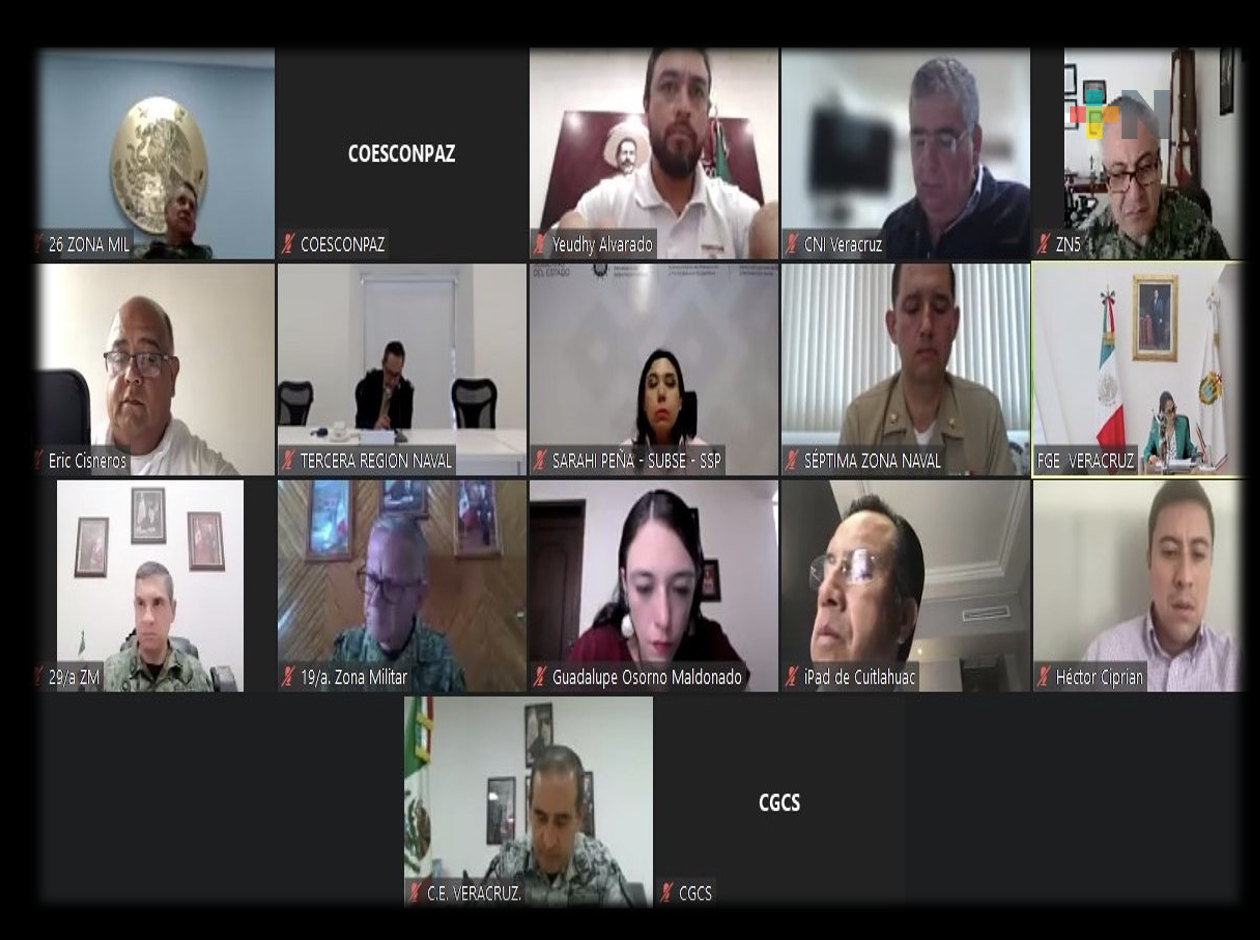 Este miércoles la Mesa de Coesconpaz sesionó de manera virtual