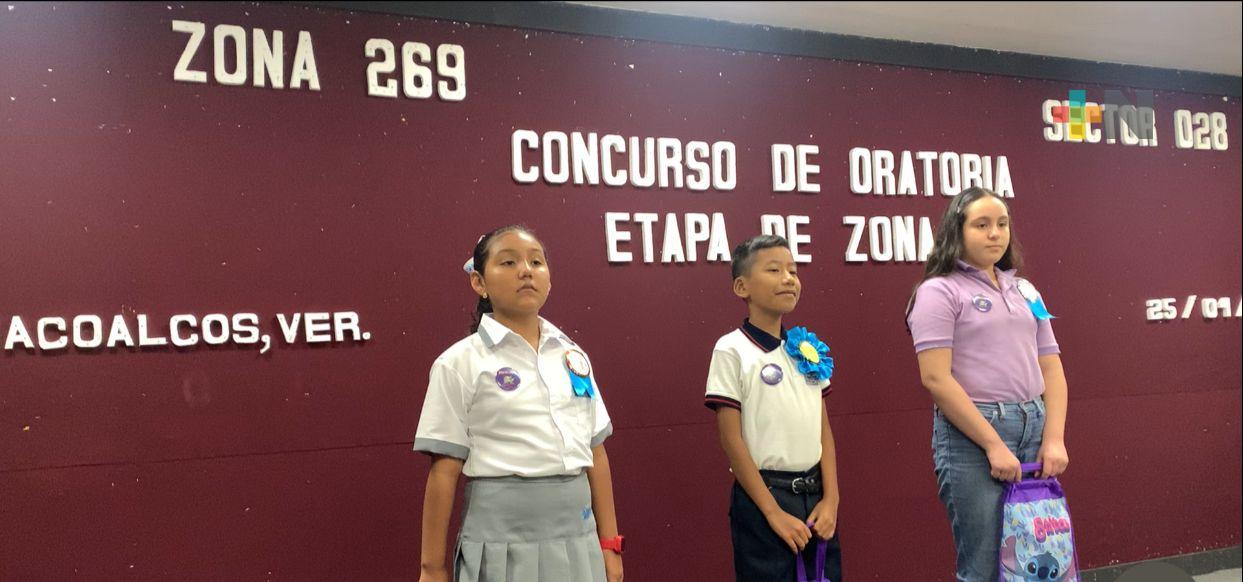 Concluye primera fase de concurso de oratoria en escuelas de Coatza