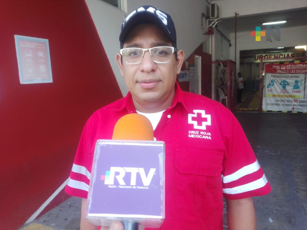 Atiende Cruz Roja de Veracruz de 50 a 60 emergencias diarias