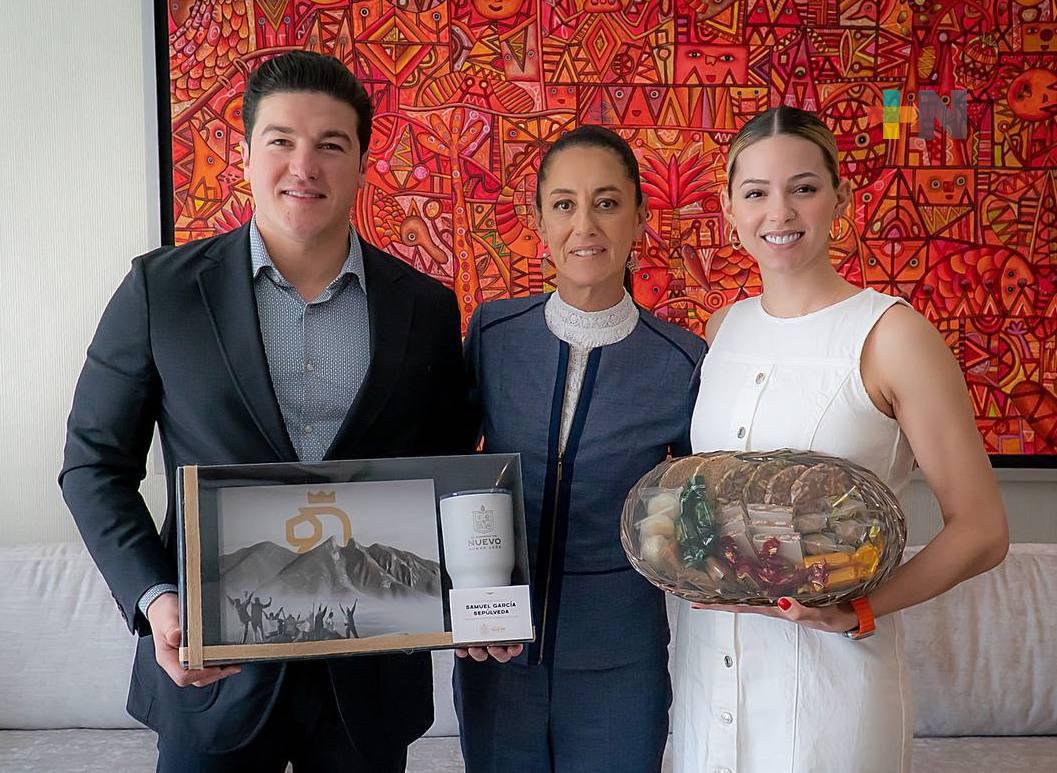 Gobernador de Nuevo León desayuna en su casa con Claudia Sheinbaum