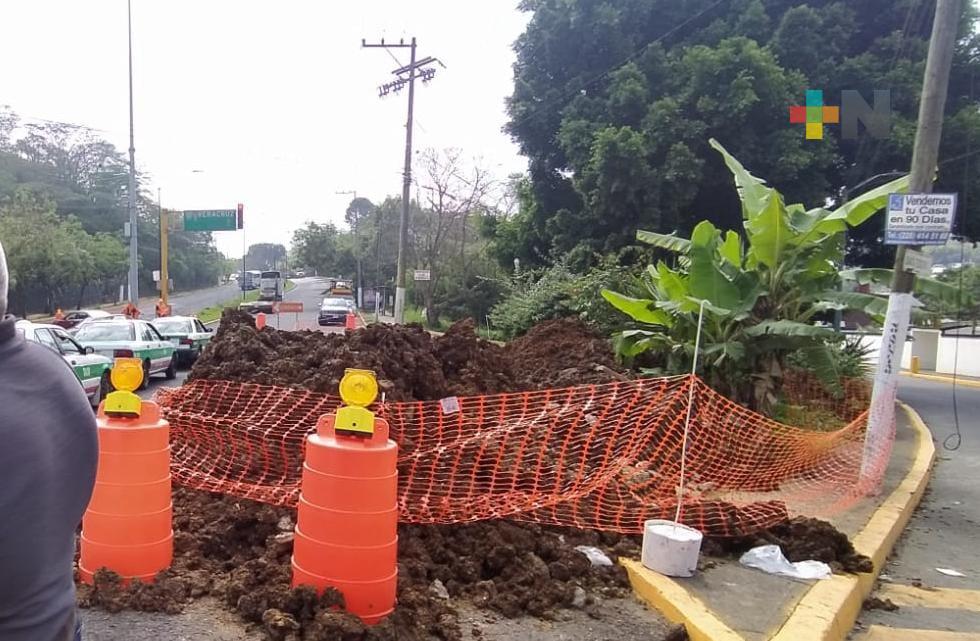 Seis meses durarán los trabajos de reparación en calle Rébsamen de Xalapa