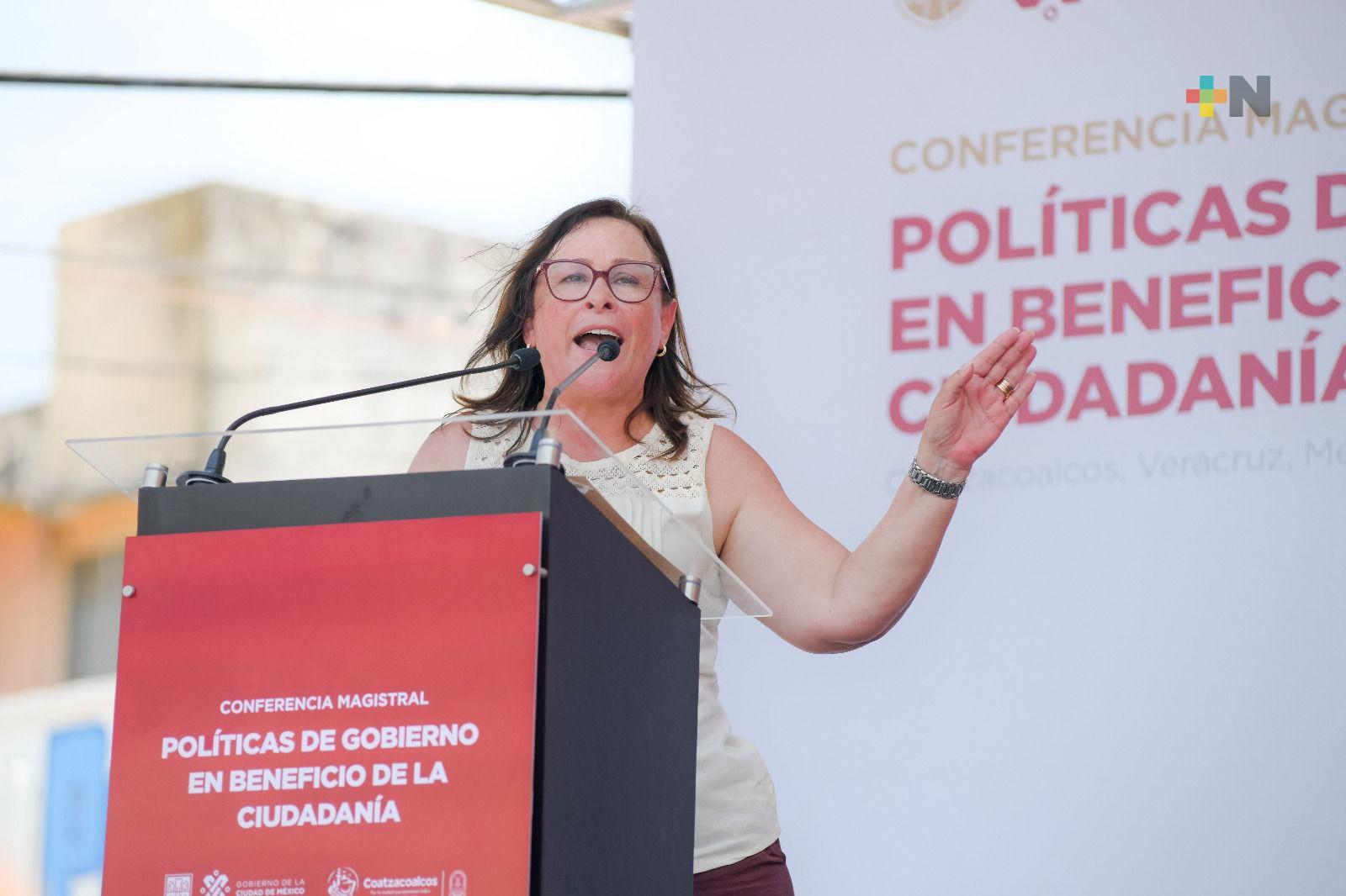 Rocío Nahle reconoce trabajo de Claudia Sheinbaum en la capital del país