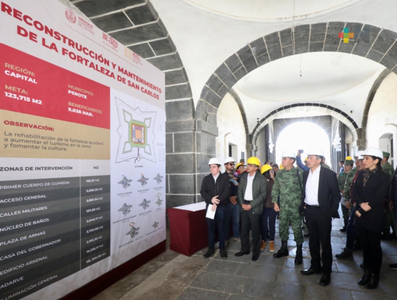 Supervisa Gobernador obras en fortaleza de San Carlos en Perote