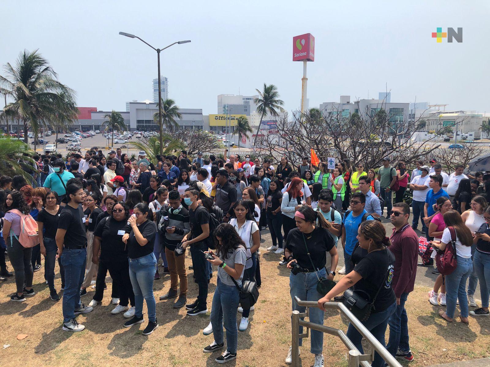 Más de tres mil universitarios en Región Veracruz participaron en Simulacro Nacional