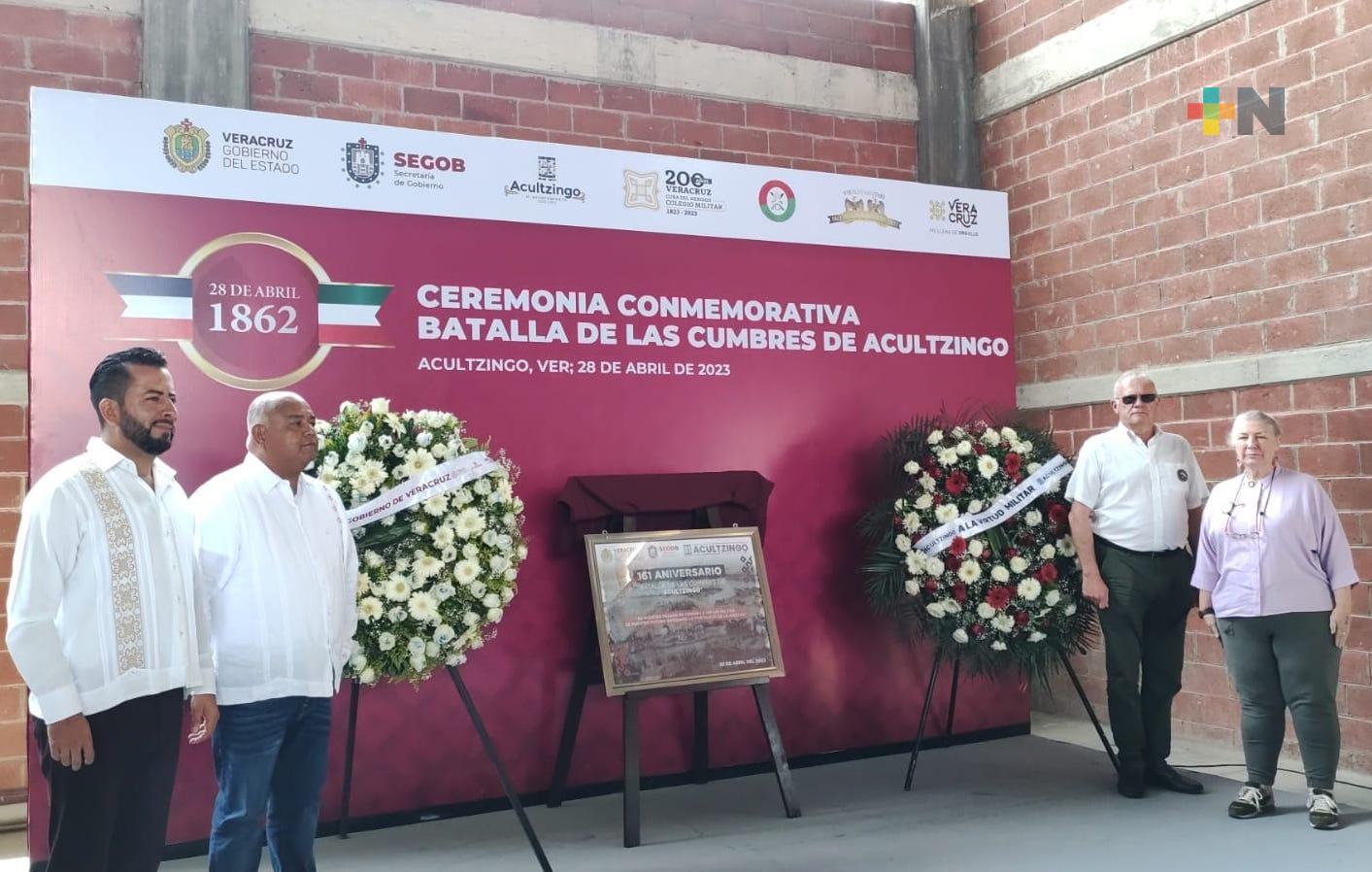 Encabeza Eric Cisneros conmemoración de la Batalla de las Cumbres de Acultzingo