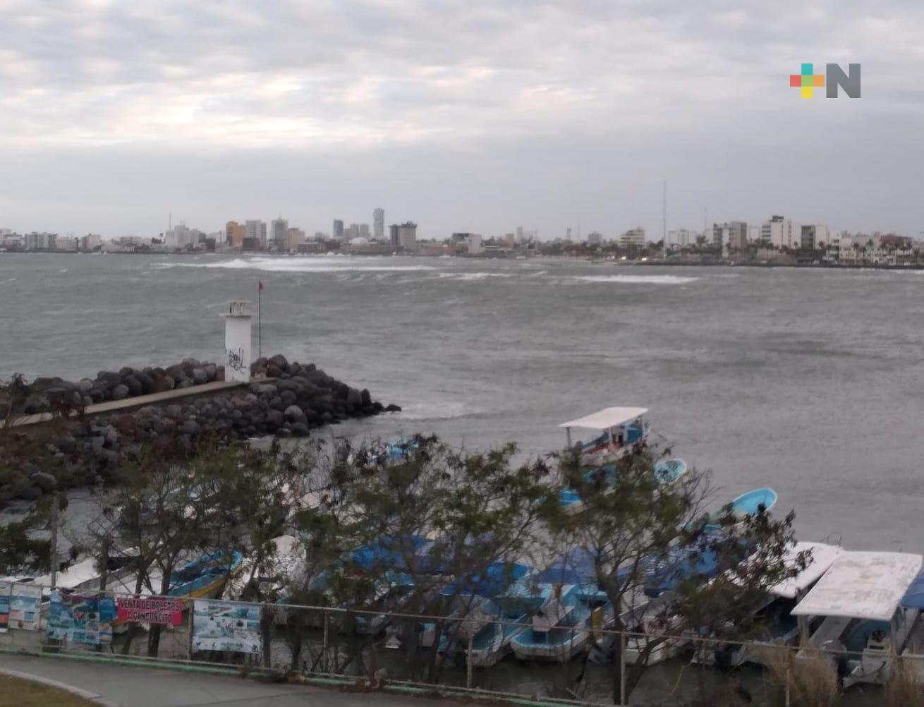 Cerrado a la navegación el puerto de Veracruz, por fuertes vientos del norte