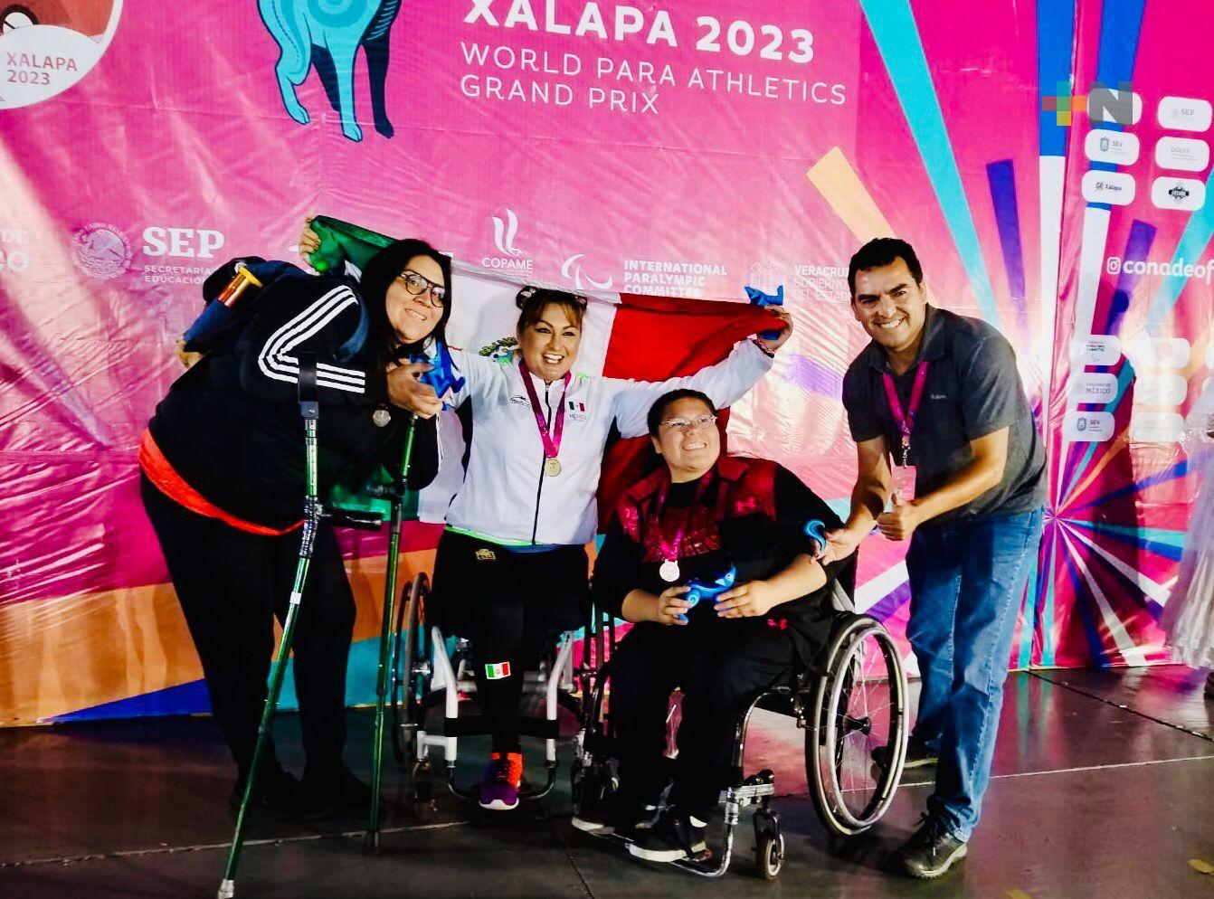 Ángeles Ortiz gana oro y refrenda su título en Grand Prix de Paratletismo Xalapa 2023