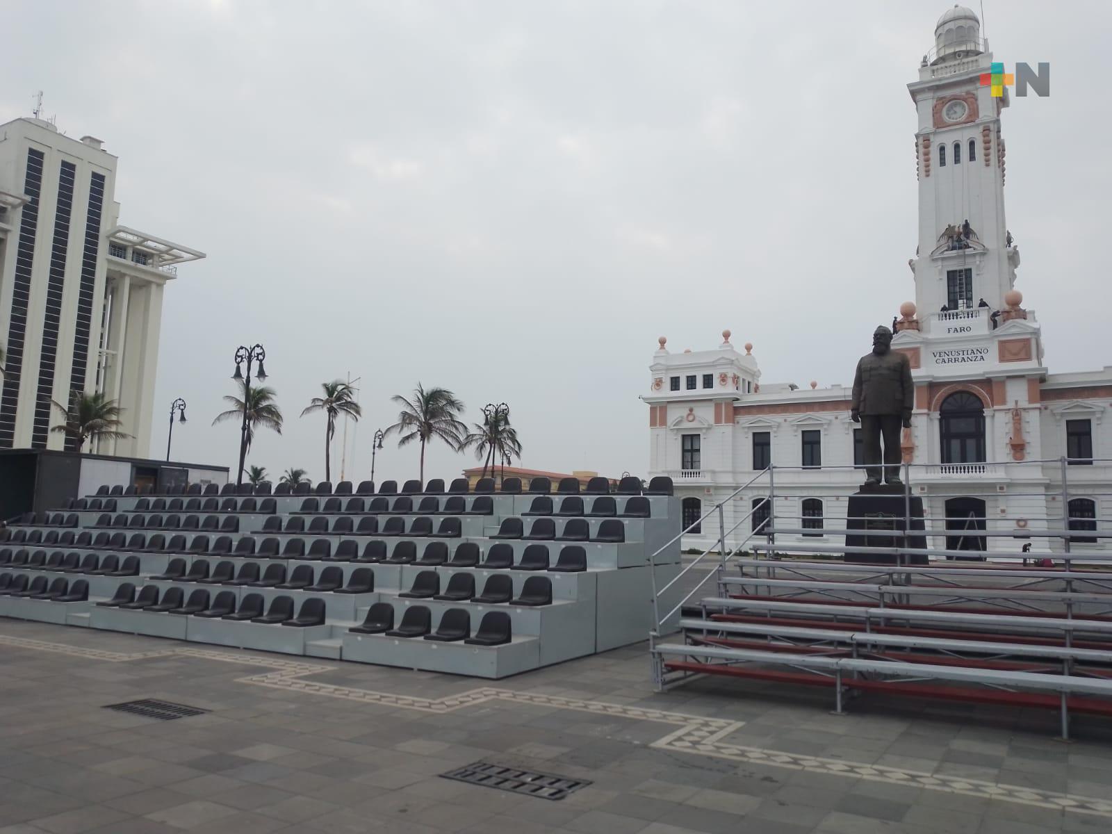Avanzan labores para conmemoración del 109 aniversario de la Defensa del puerto de Veracruz