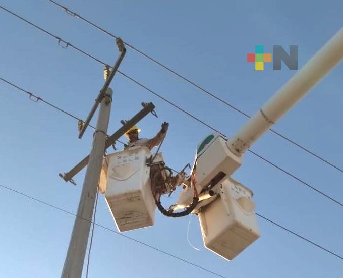 CFE restableció a la normalidad el suministro eléctrico en Veracruz, Puebla, Tamaulipas y Nuevo León