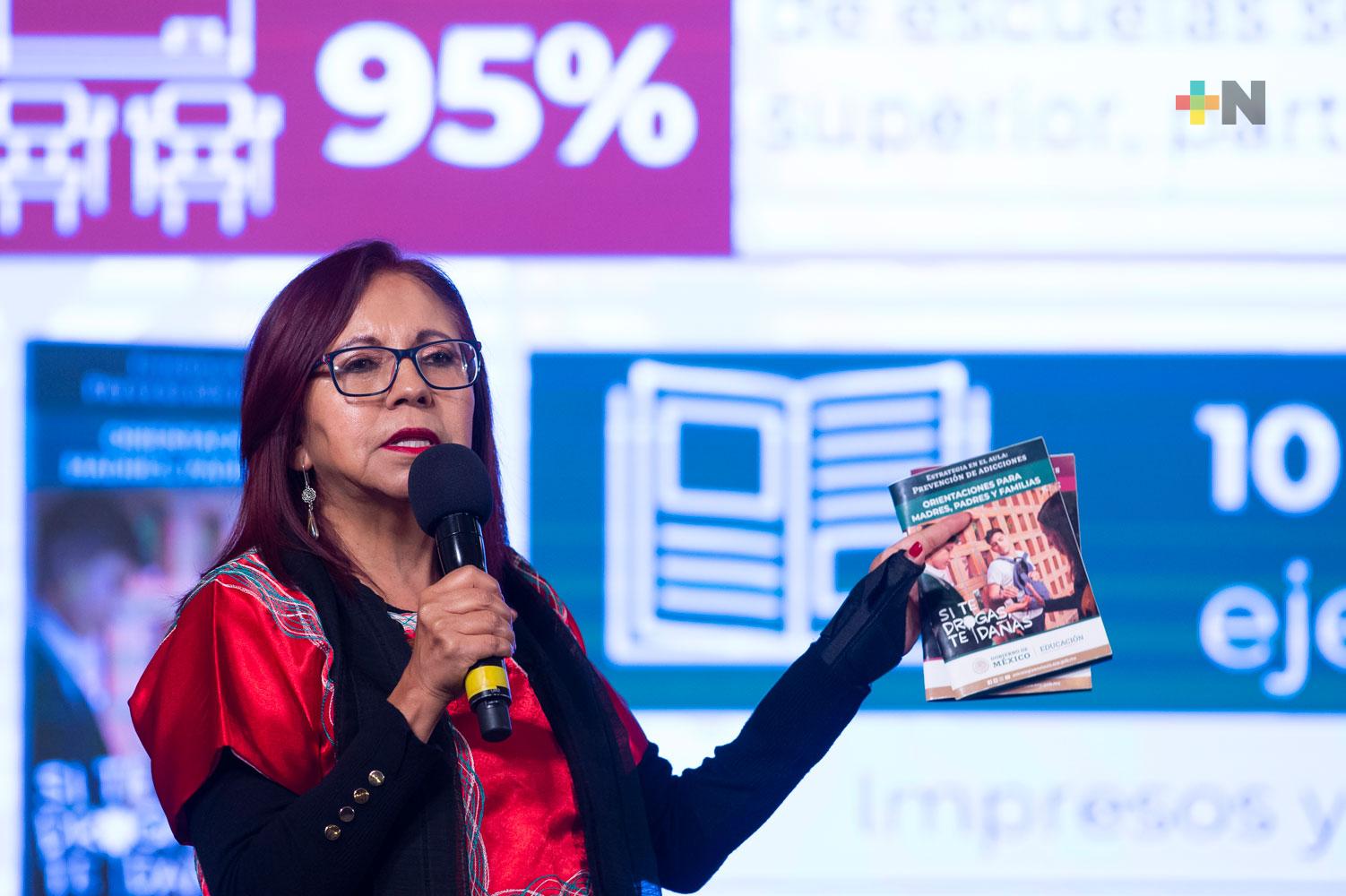 SEP informa sobre estrategia nacional en prevención de adicciones «Si te drogas, te dañas»