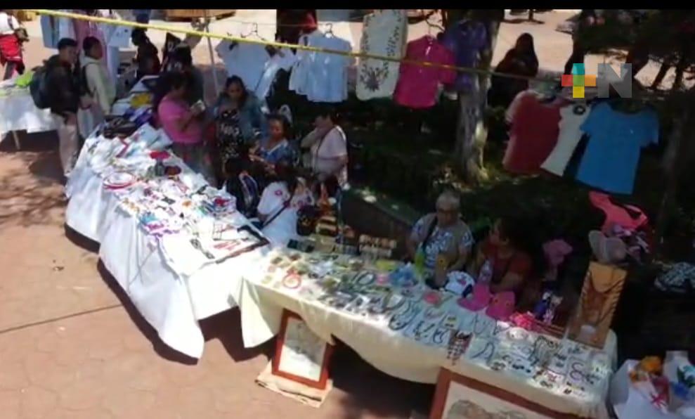 Madres artesanas de Huayacocotla realizan expoventa por el 10 de mayo