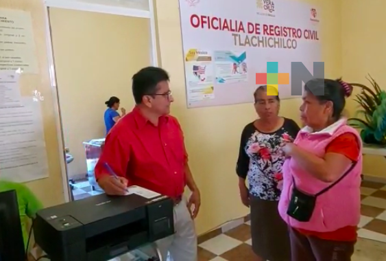 Registro Civil realiza jornadas de atención a población indígena de Tlachichilco