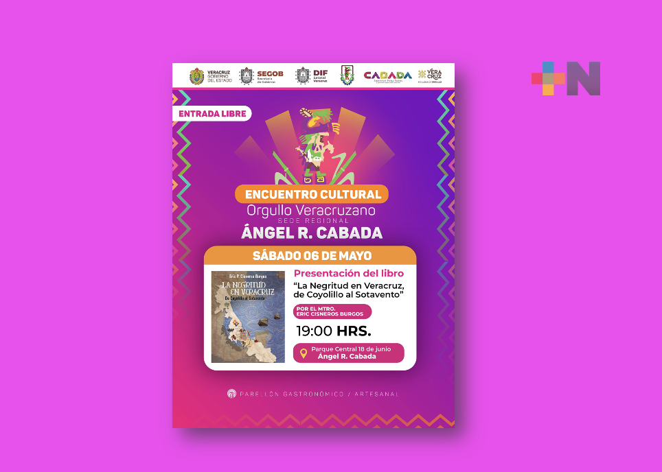 Este 6 de mayo presentarán el libro «La Negritud en Veracruz, del Coyolillo al Sotavento», en Ángel R. Cabada