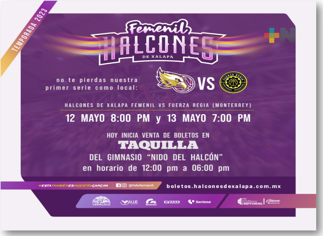Ponen a la venta boletaje para debut en casa, de Halcones de Xalapa Femenil
