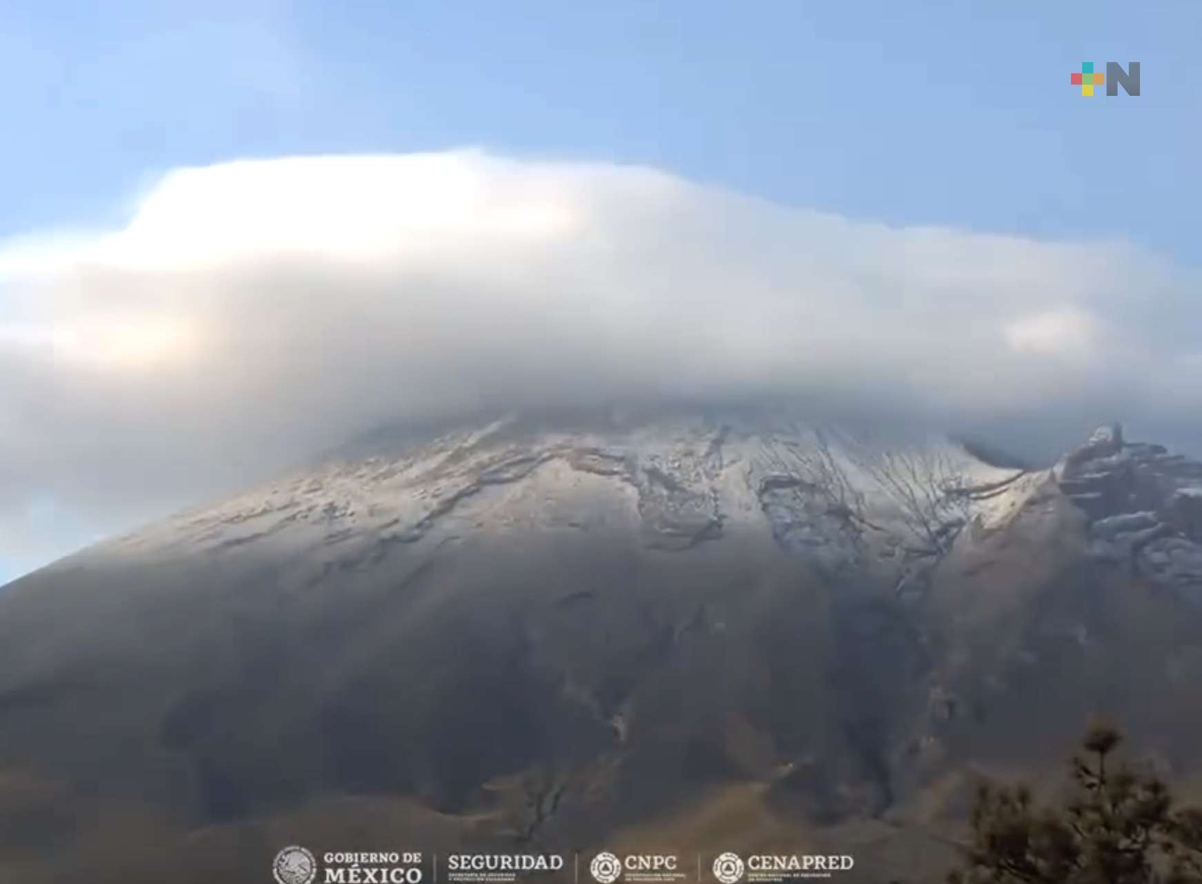 CNPC reporta la actividad del volcán Popocatépetl