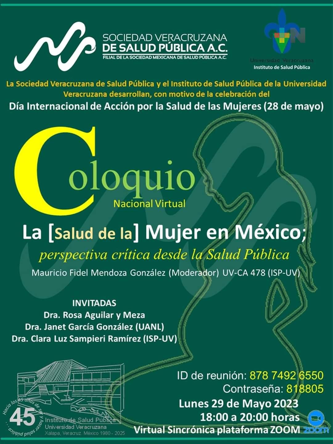 Realizan coloquio en línea sobre la salud de la Mujer en México