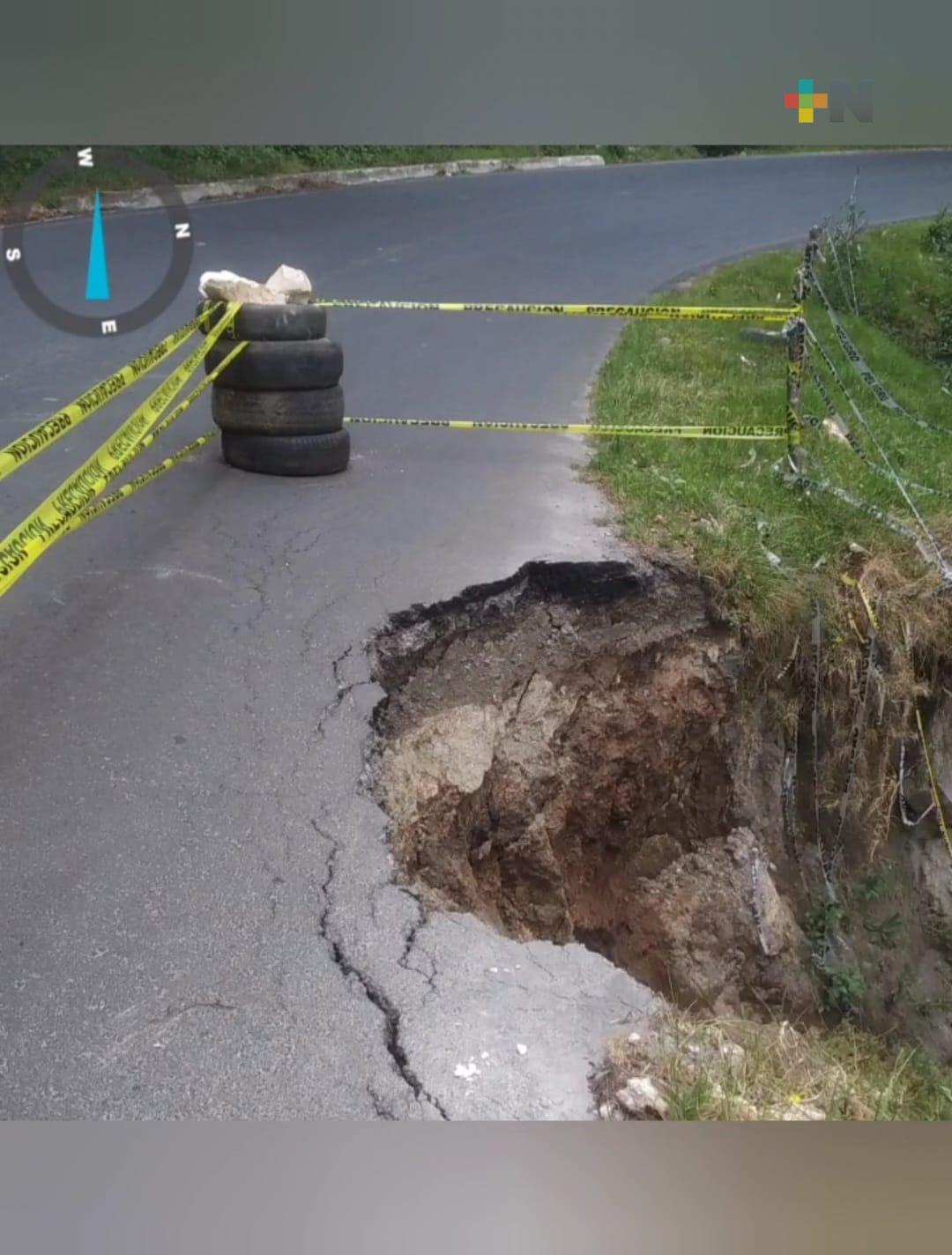 Peligro por deslave en carretera Huayacocotla-Tulancingo
