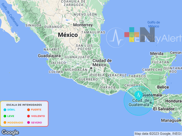 Sismo de 6.2 con ubicación en Guatemala se percibe en Xalapa