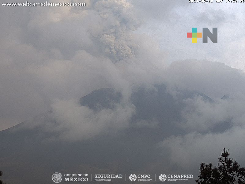 Caída de ceniza baja y riesgo mínimo por actividad del Popocatépetl en la entidad veracruzana: SPC