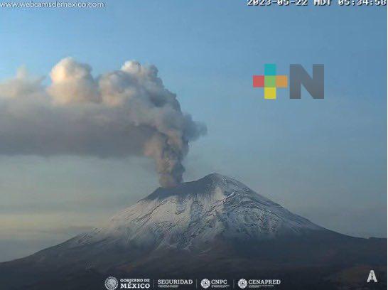 Así amanece la actividad volcánica en el Popocatépetl