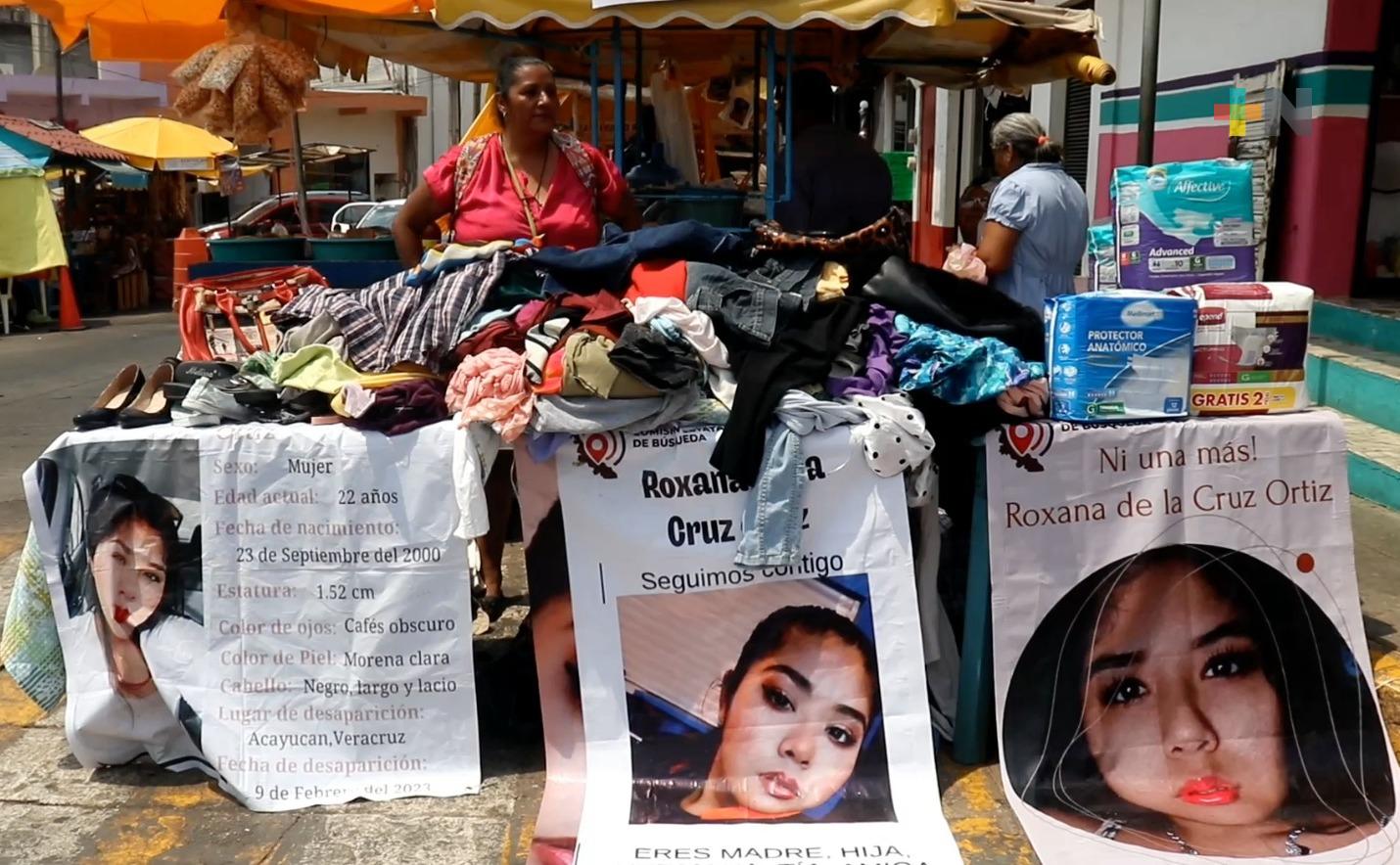 Madre de joven desaparecida puso bazar para sostener a su nieto y continuar búsqueda