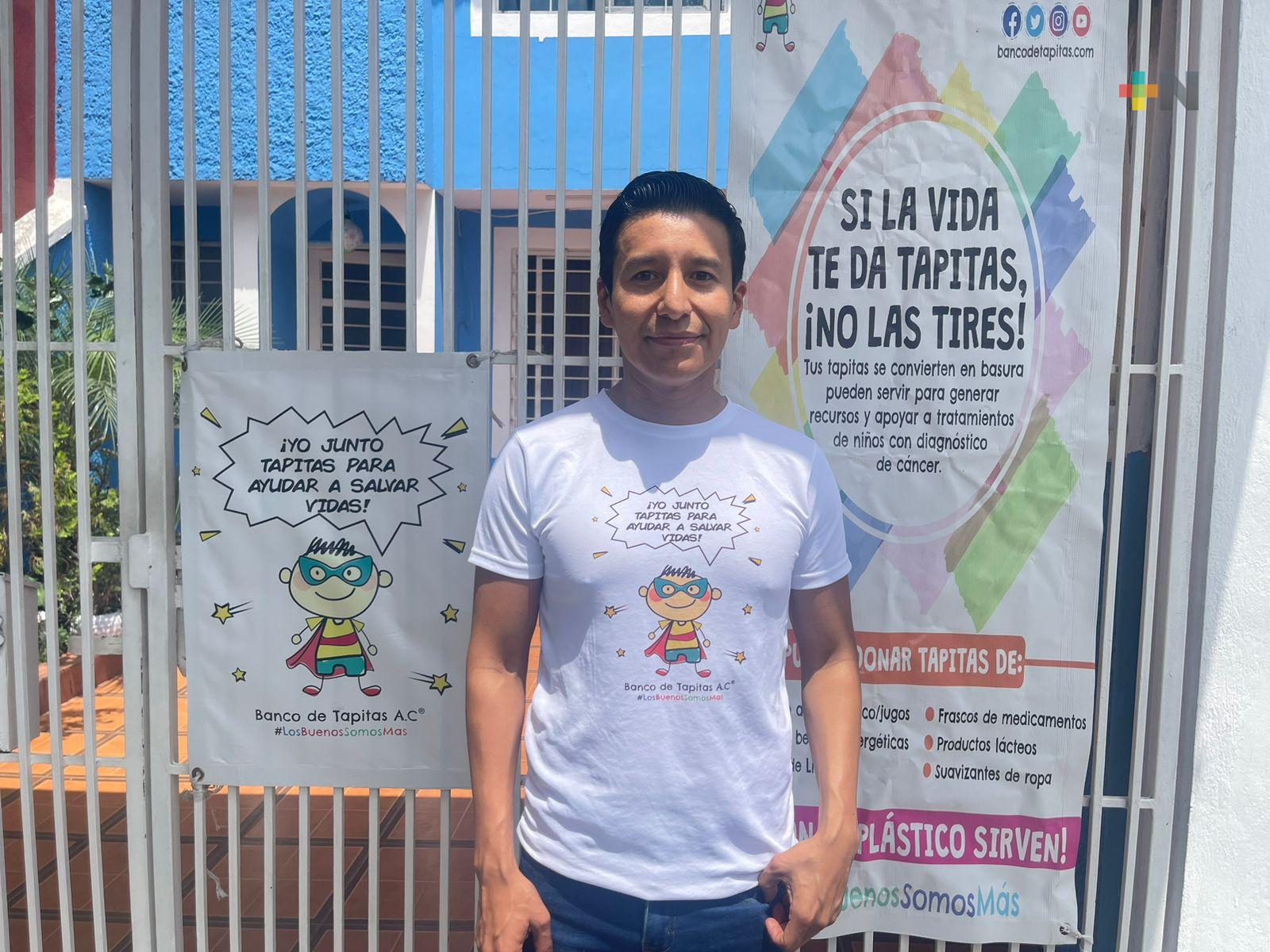 En Veracruz sigue la recolección de tapitas de plástico para apoyar a niños con cáncer