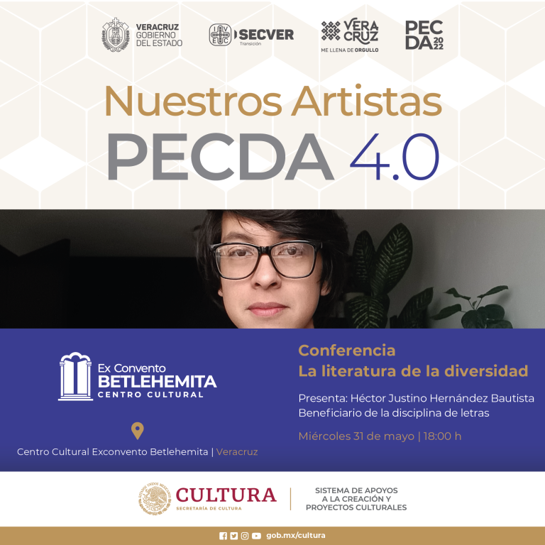 Invitan al conversatorio “La literatura de la diversidad”, con el escritor Héctor Justino Hernández