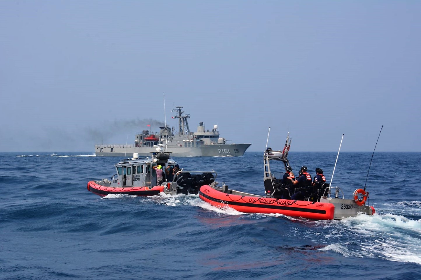 Semar y Guardia Costera estadounidense realizan ejercicio bilateral en costas veracruzanas