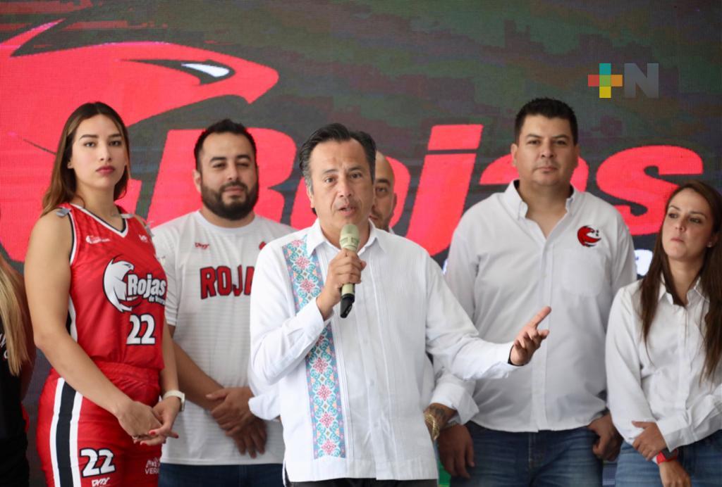 Presentan a las Rojas de Veracruz, debutan este viernes en la Liga Nacional de Baloncesto Femenil