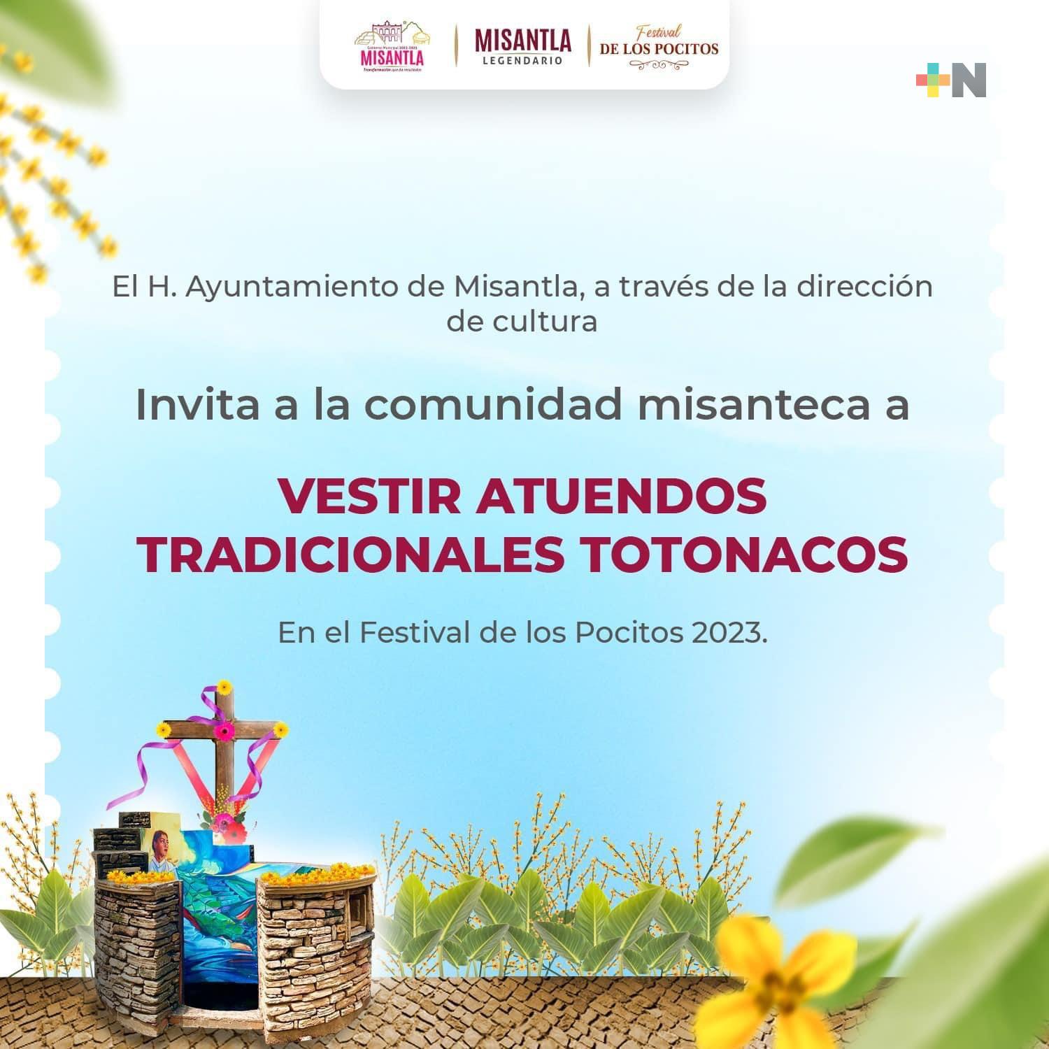 Invitan a vestir atuendos totonacos en festejos del Día de los Pocitos en Misantla