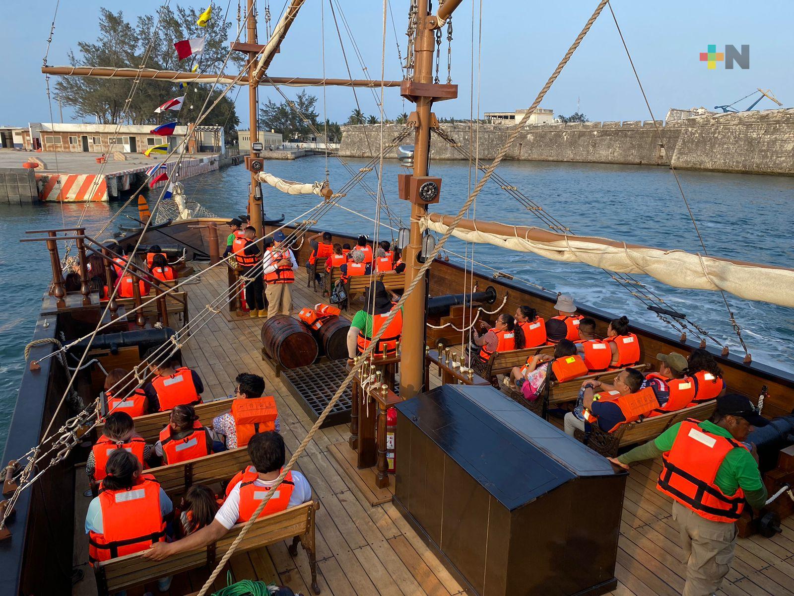 Goleta contribuye a reactivar turismo en  San Juan de Ulúa