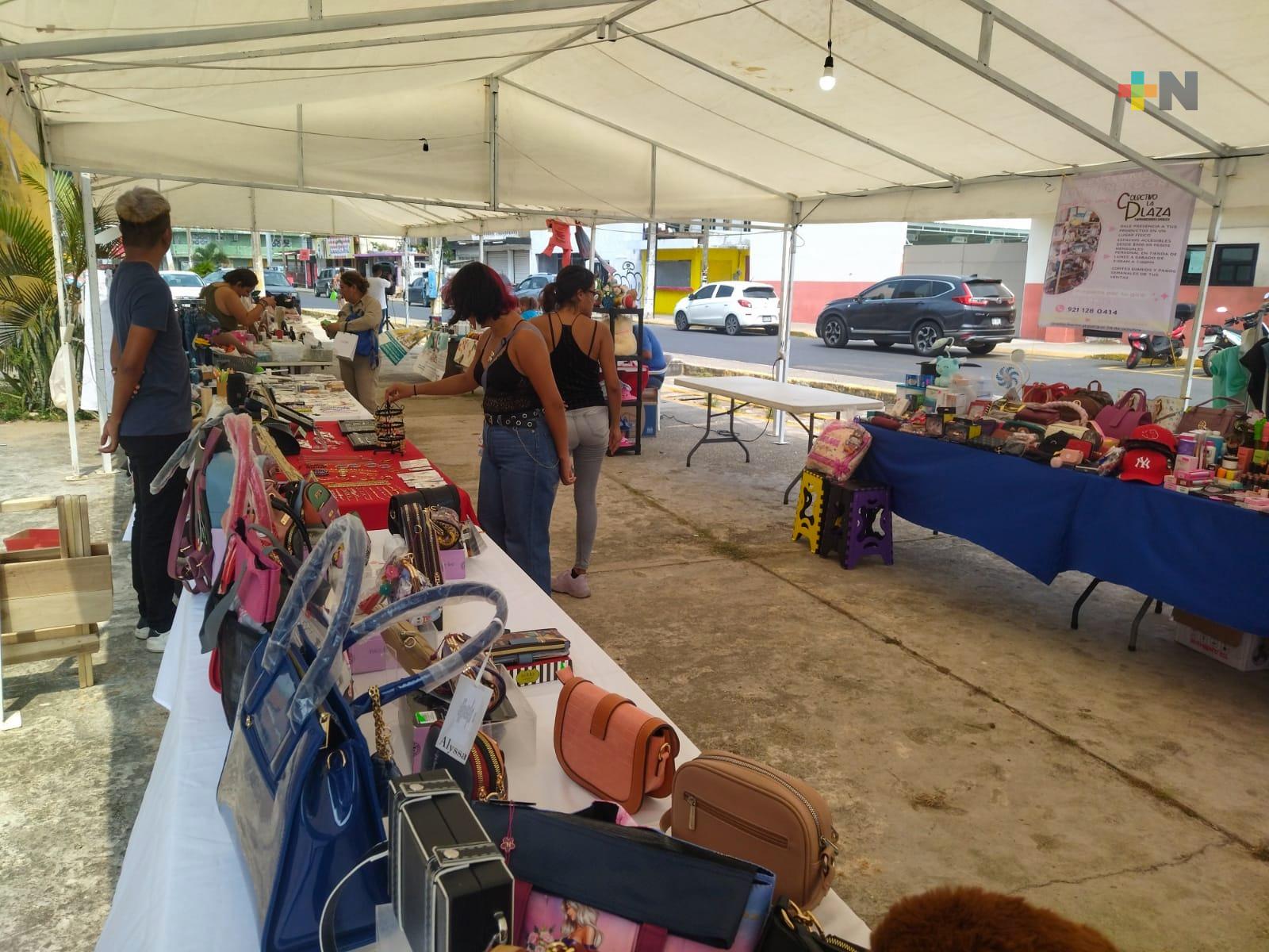 Instalan Expo venta emprendedores de Nanchital