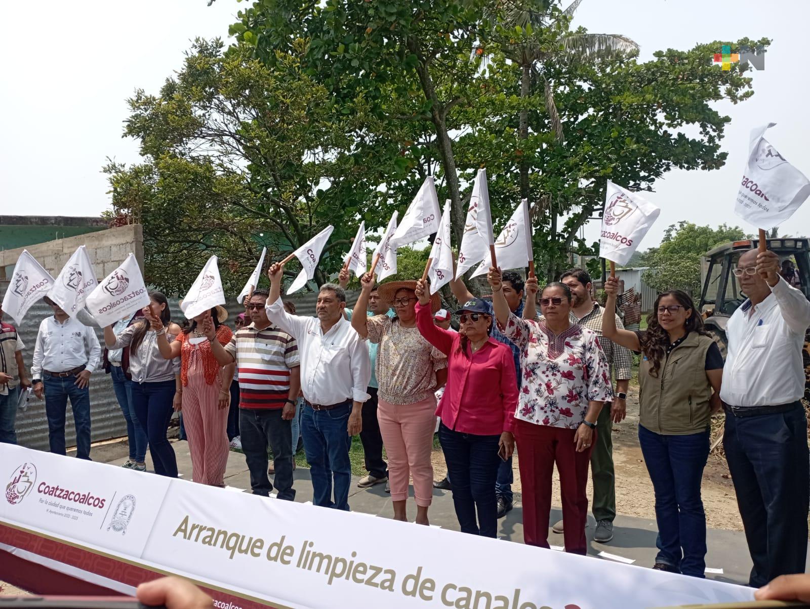 Arranca programa de limpieza y desazolve de canales 2023 para evitar inundaciones en Coatza