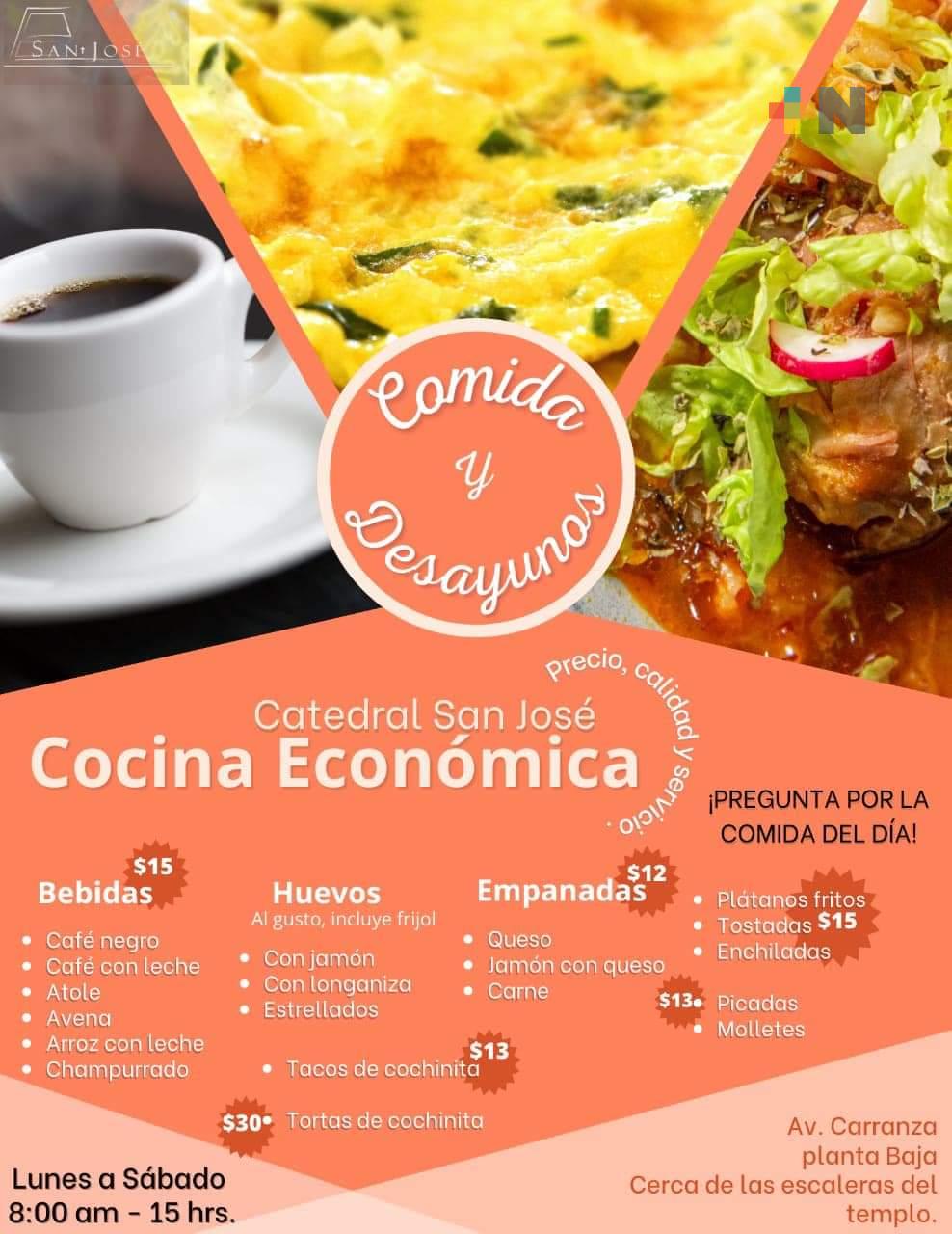 Recaudan fondos con cocina económica para catedral de San José en Coatza