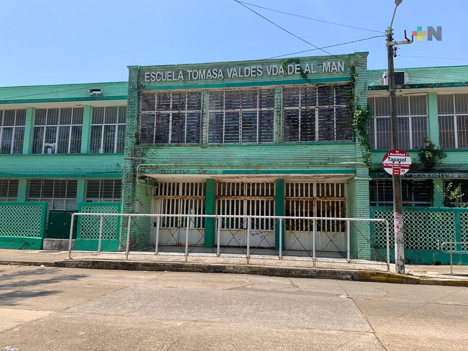 Demolerán escuela Artículo 123 de Coatzacoalcos para ser reconstruida