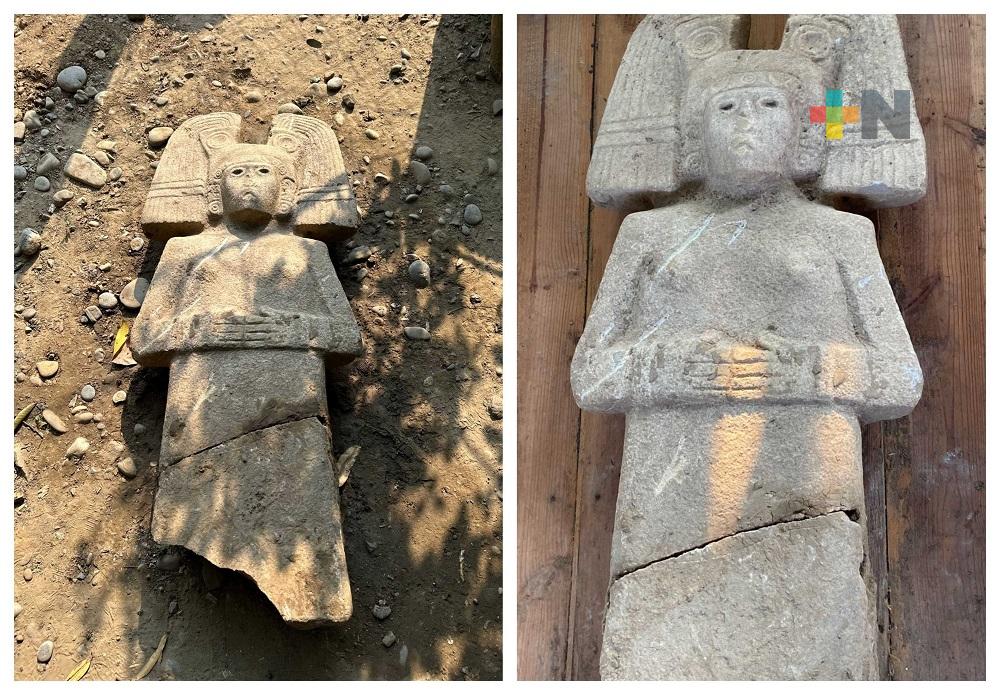 Encuentran otra pieza arqueológica en Álamo Temapache, similar a la joven de Amajac