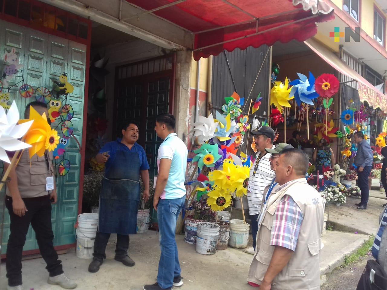 Realizaron operativo para evitar venta de flores en la vía pública en 10 de mayo