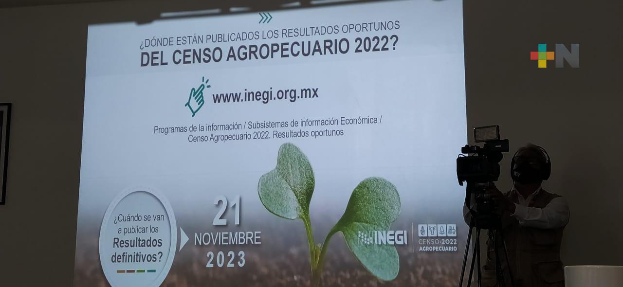 Presentan resultados oportunos del Censo Agropecuario 2022