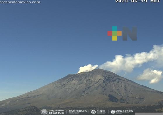 Registra Popocatépetl 45 exhalaciones