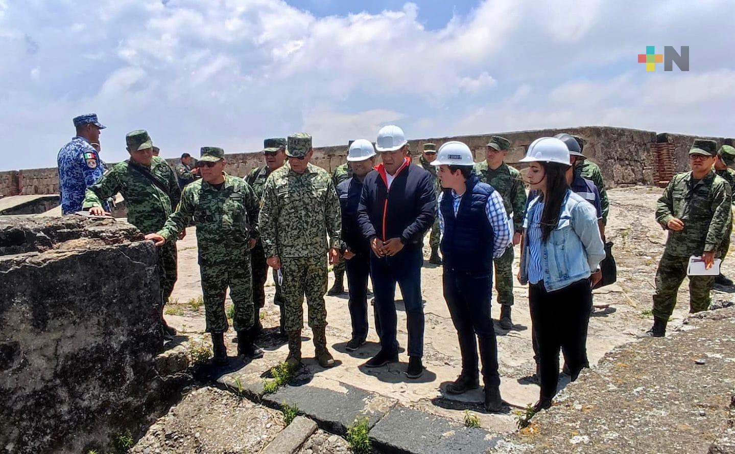 Representantes de Sedena supervisan rehabilitación de la Fortaleza de San Carlos