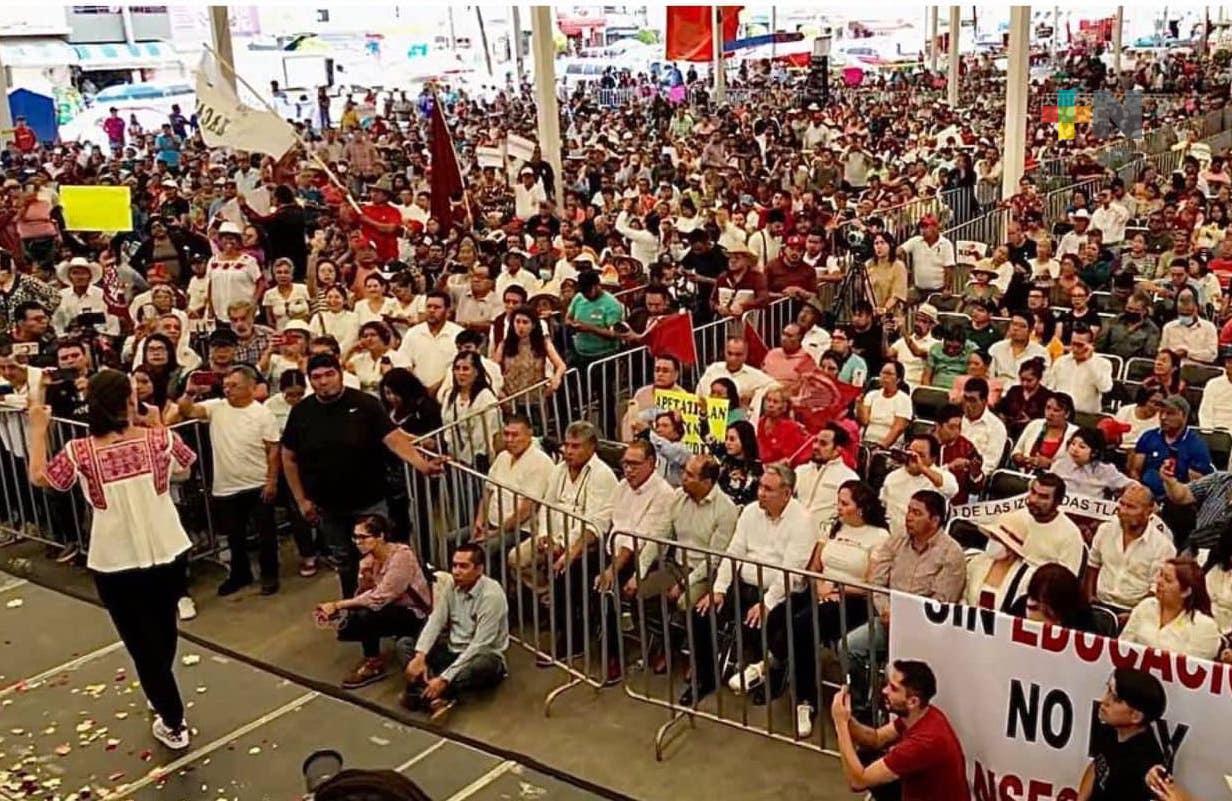 Claudia Sheinbaum preside Asamblea Informativa en Tlaxcala