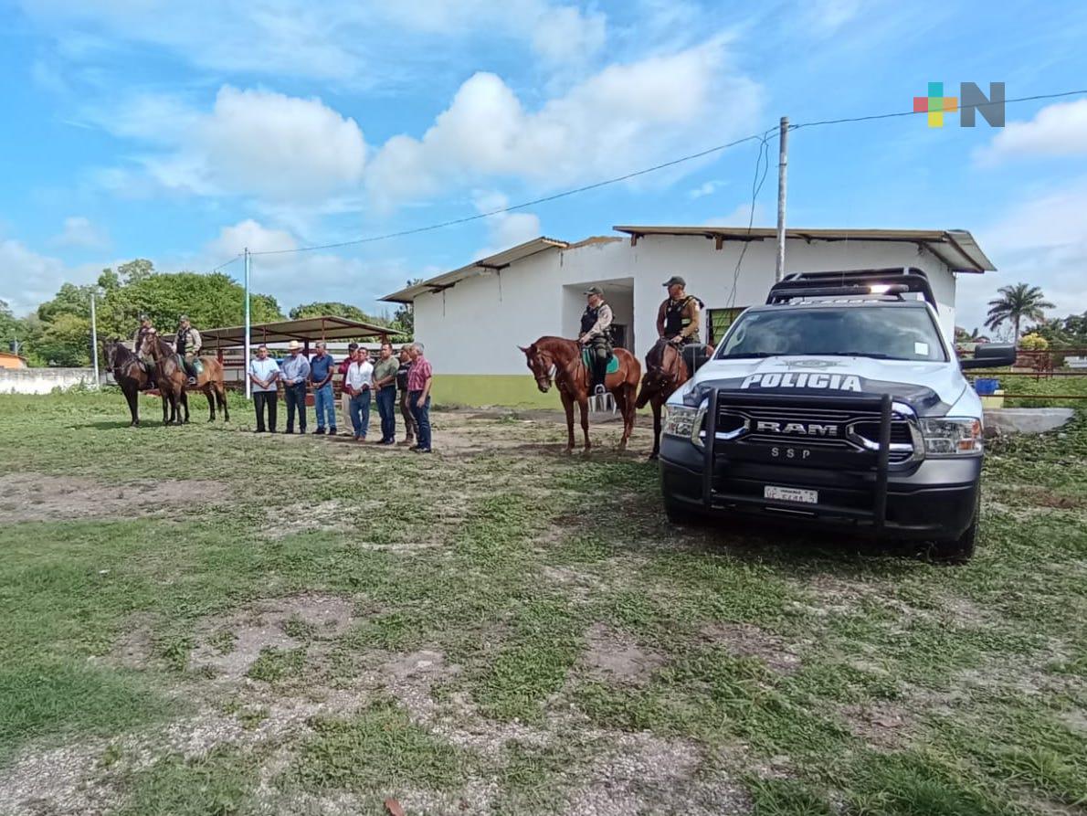 Inauguran Módulo de operaciones de policía montada, en Emiliano Zapata