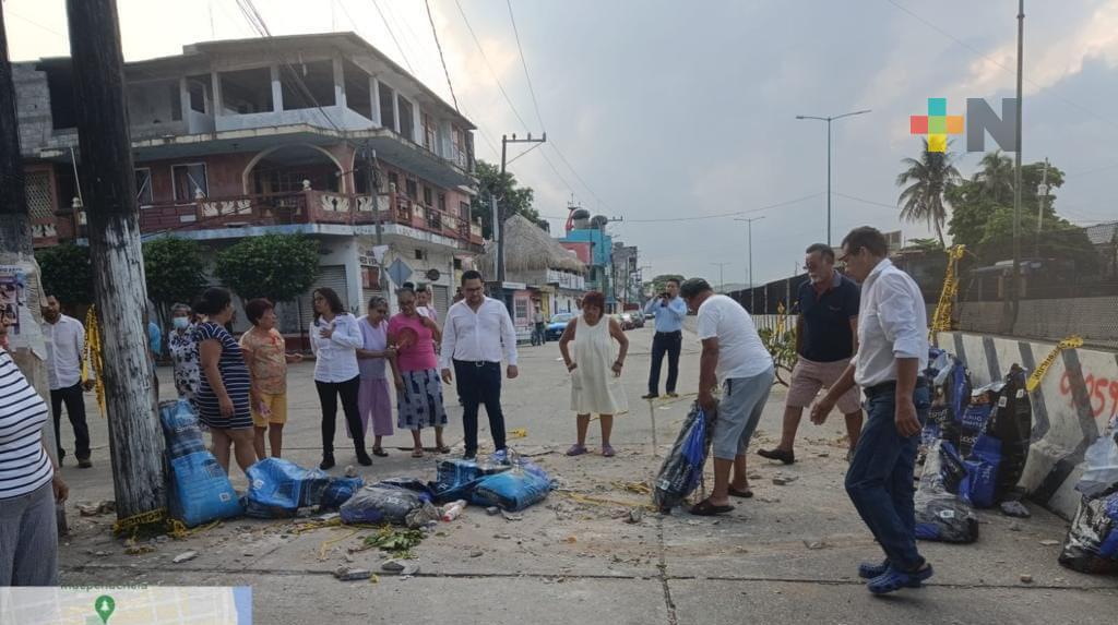 Previo acuerdo con autoridades, liberan acceso a túnel sumergido de Coatza